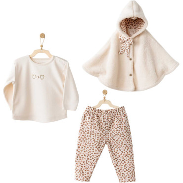 Set sweater+poncho+pants, series LITTLE LEOPARD