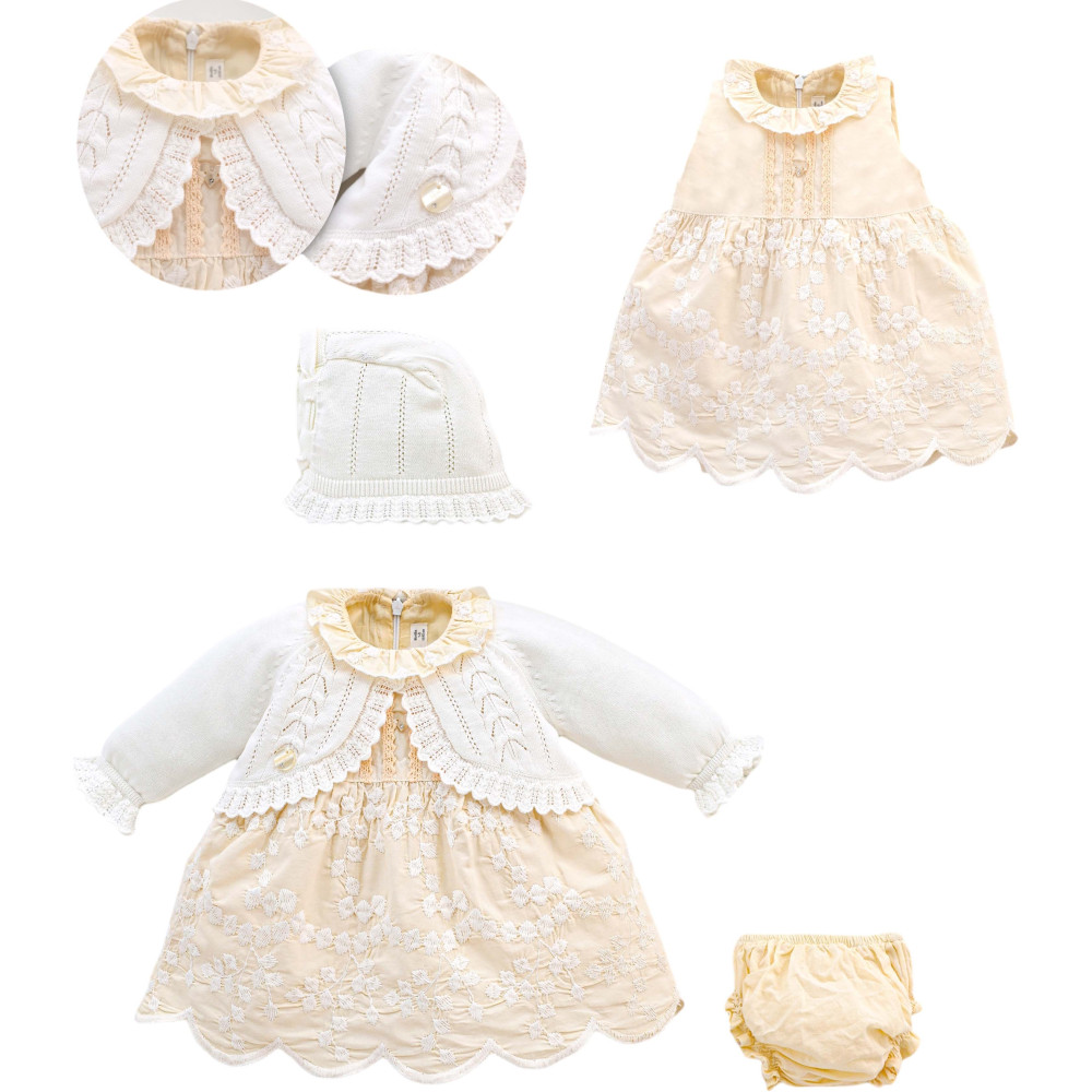 Set sweater+dress+hat+panties