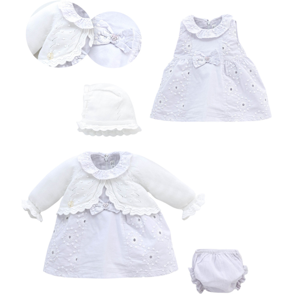 Set sweater+dress+hat+panties