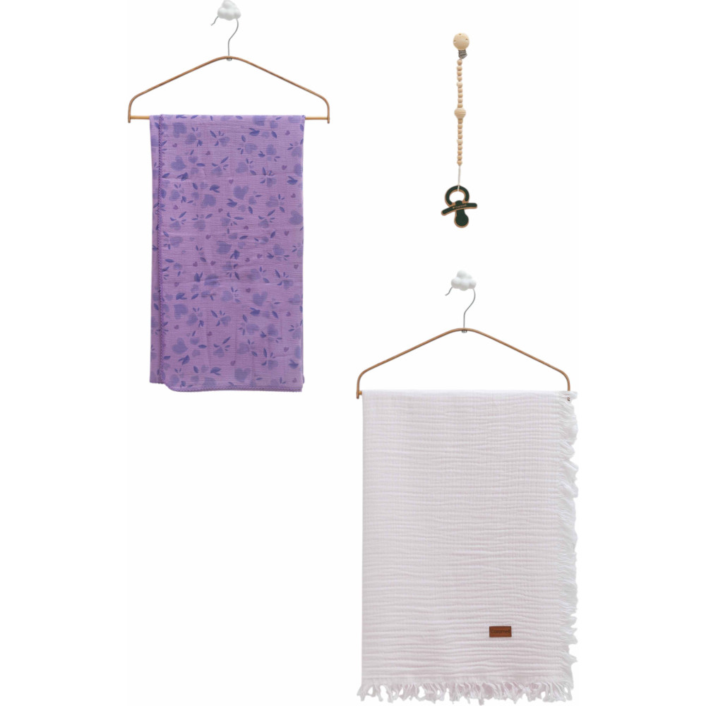 Muslin blankets set 2pcs, series BASIC. (Expected date)