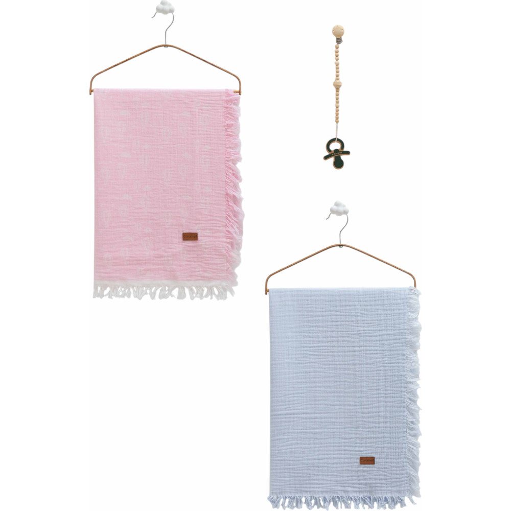 Muslin blankets set 2pcs, series BASIC. (Expected date)