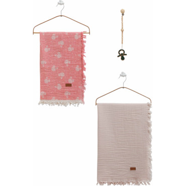 Muslin blankets set 2pcs, series BASIC. (Expected date)