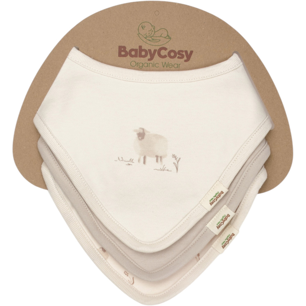 Bibs set 3pcs (pack of 5 sets)