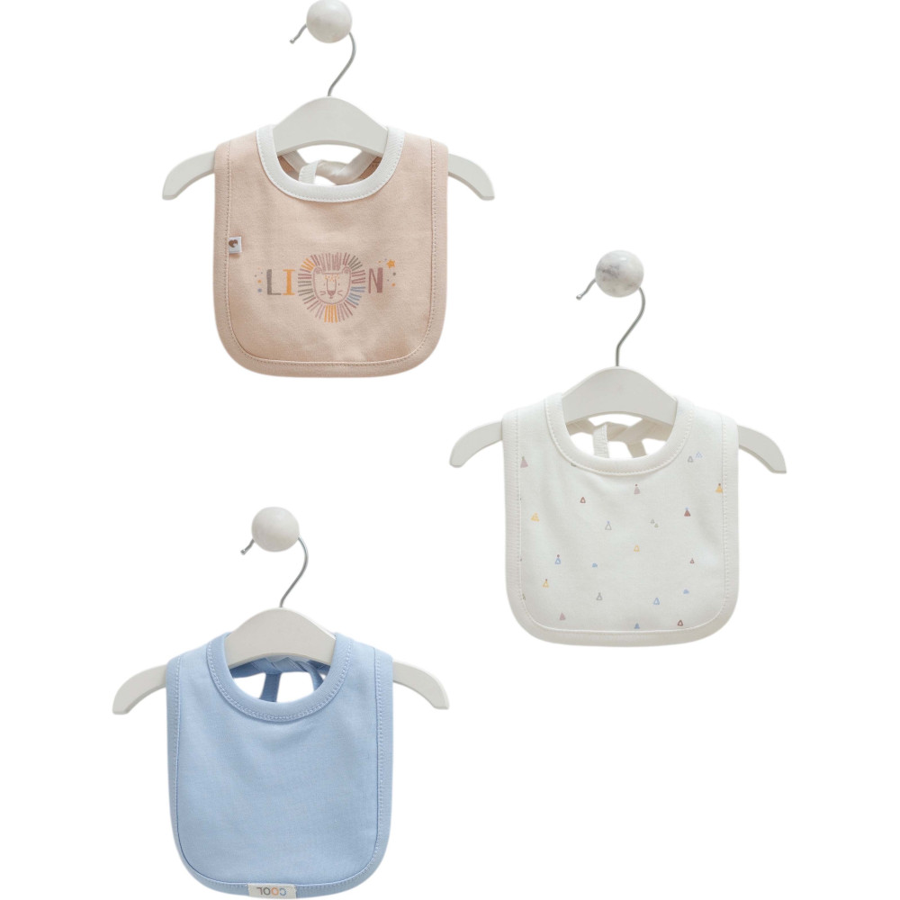 Bibs set 3pcs (pack of 4 sets), series BASIC