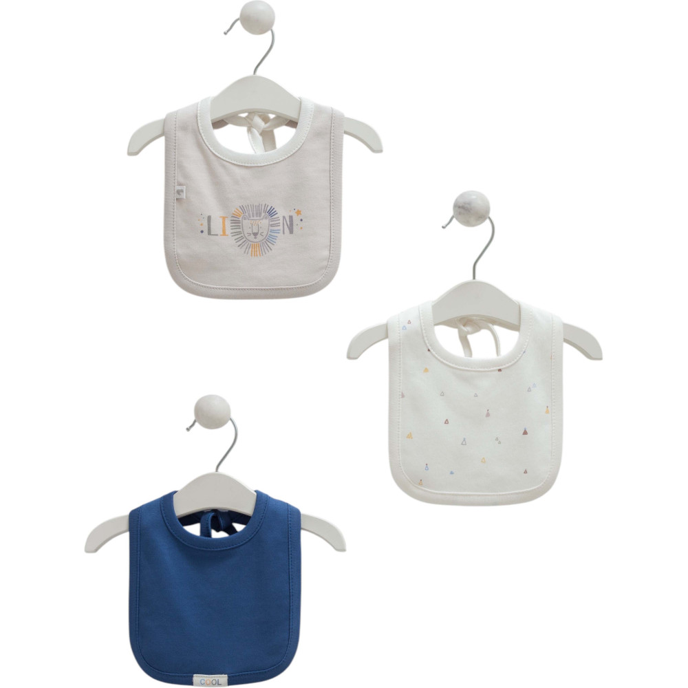 Bibs set 3pcs (pack of 4 sets), series BASIC