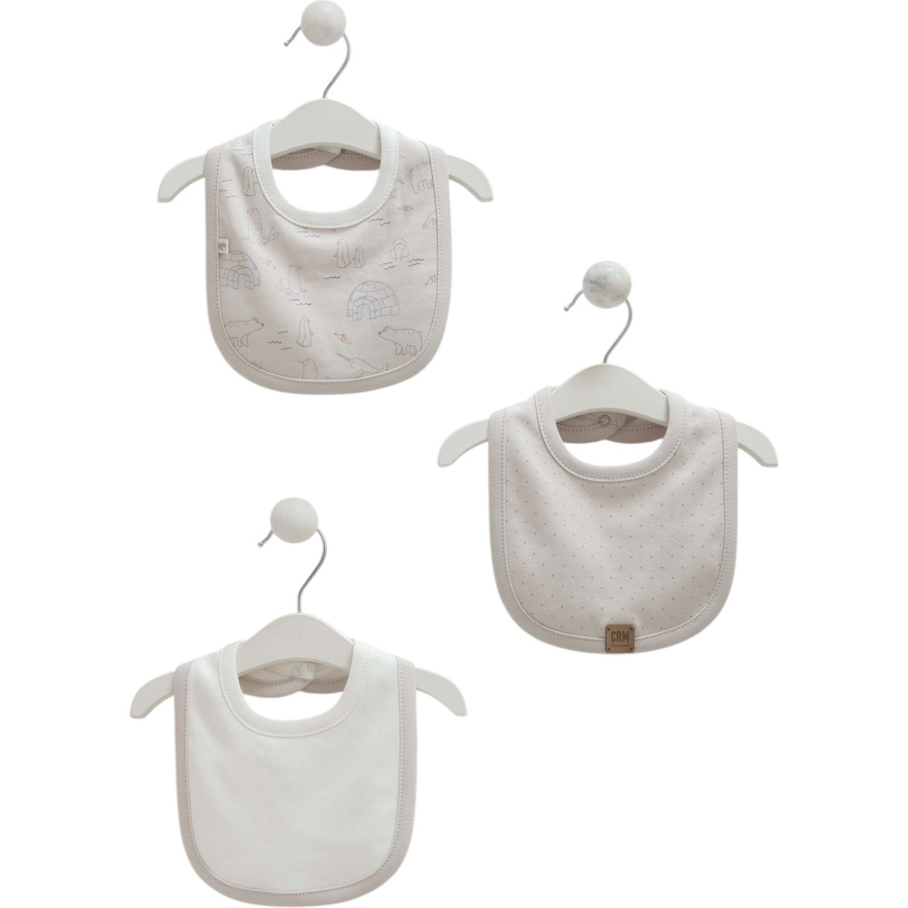 Bibs set 3pcs (pack of 4 sets), series BASIC