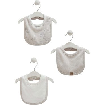 Bibs set 3pcs (pack of 4 sets), series BASIC