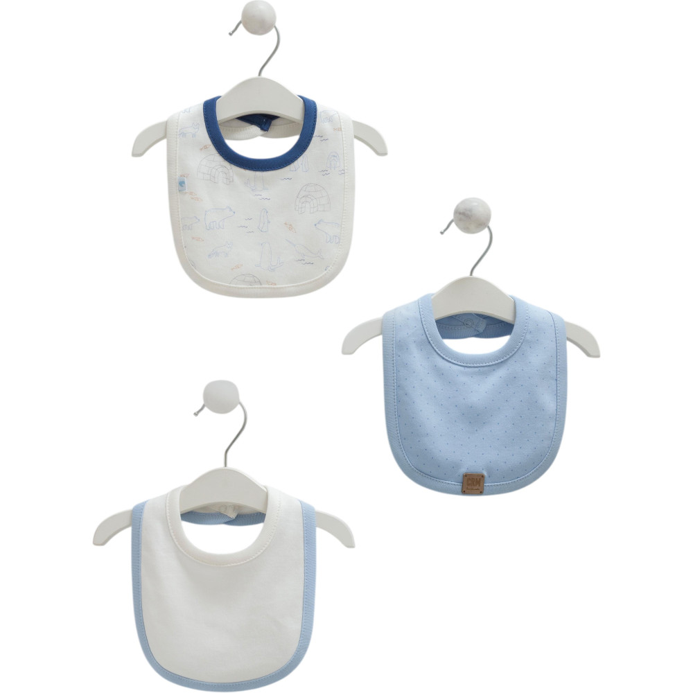 Bibs set 3pcs (pack of 4 sets), series BASIC