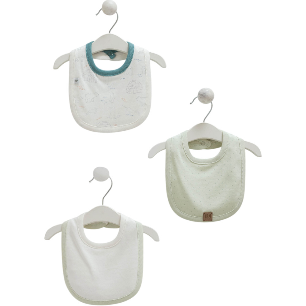 Bibs set 3pcs (pack of 4 sets), series BASIC