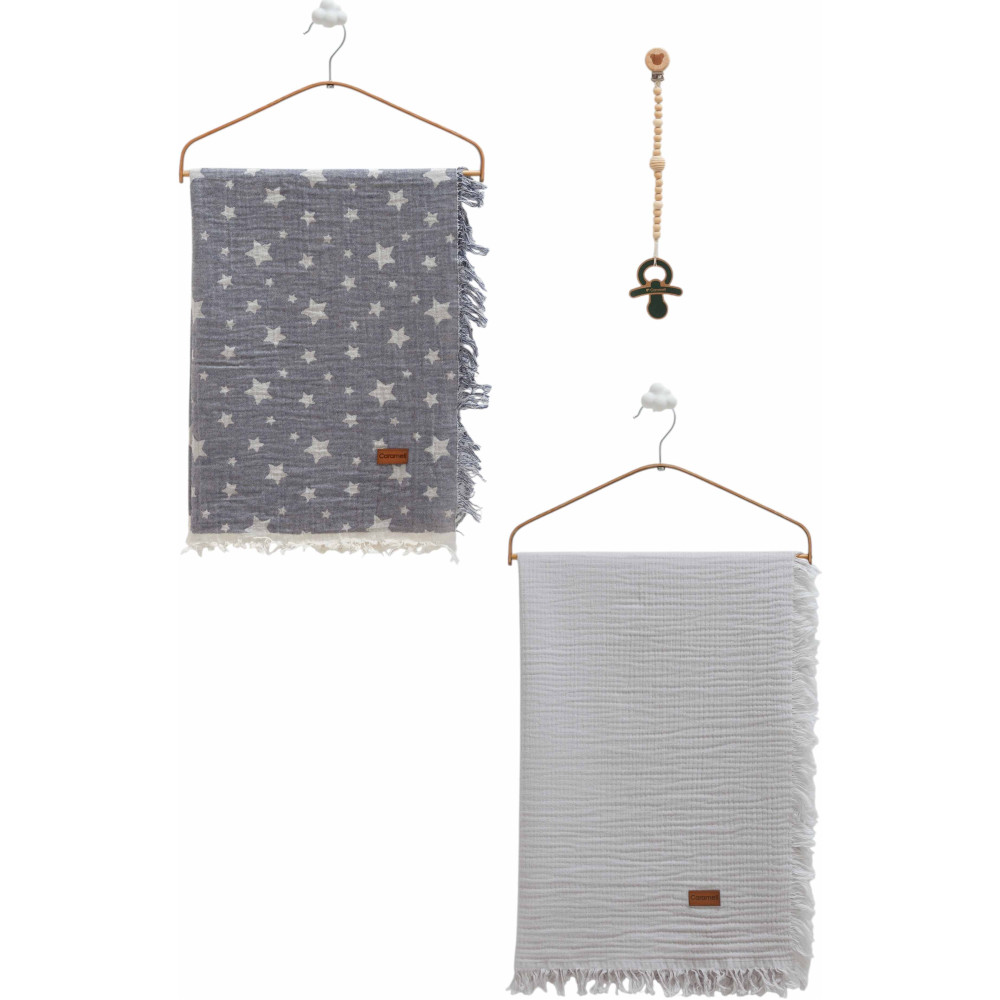 Muslin blankets set 2pcs, series BASIC. (Expected date)