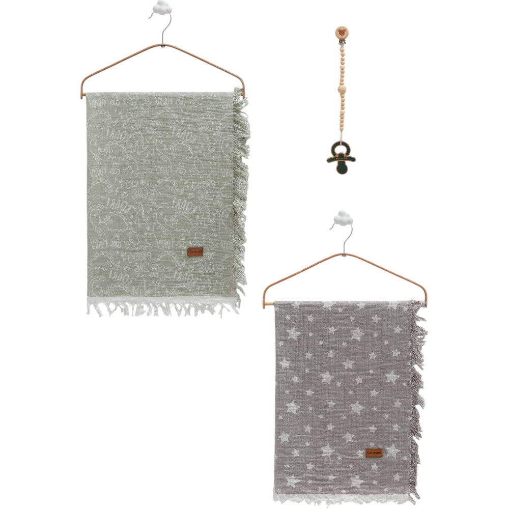 Muslin blankets set 2pcs, series BASIC. (Expected date)