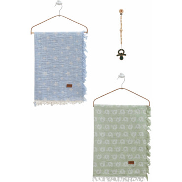 Muslin blankets set 2pcs, series BASIC. (Expected date)