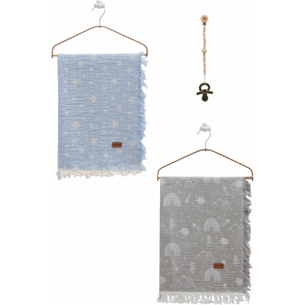 Muslin blankets set 2pcs, series BASIC. (Expected date)