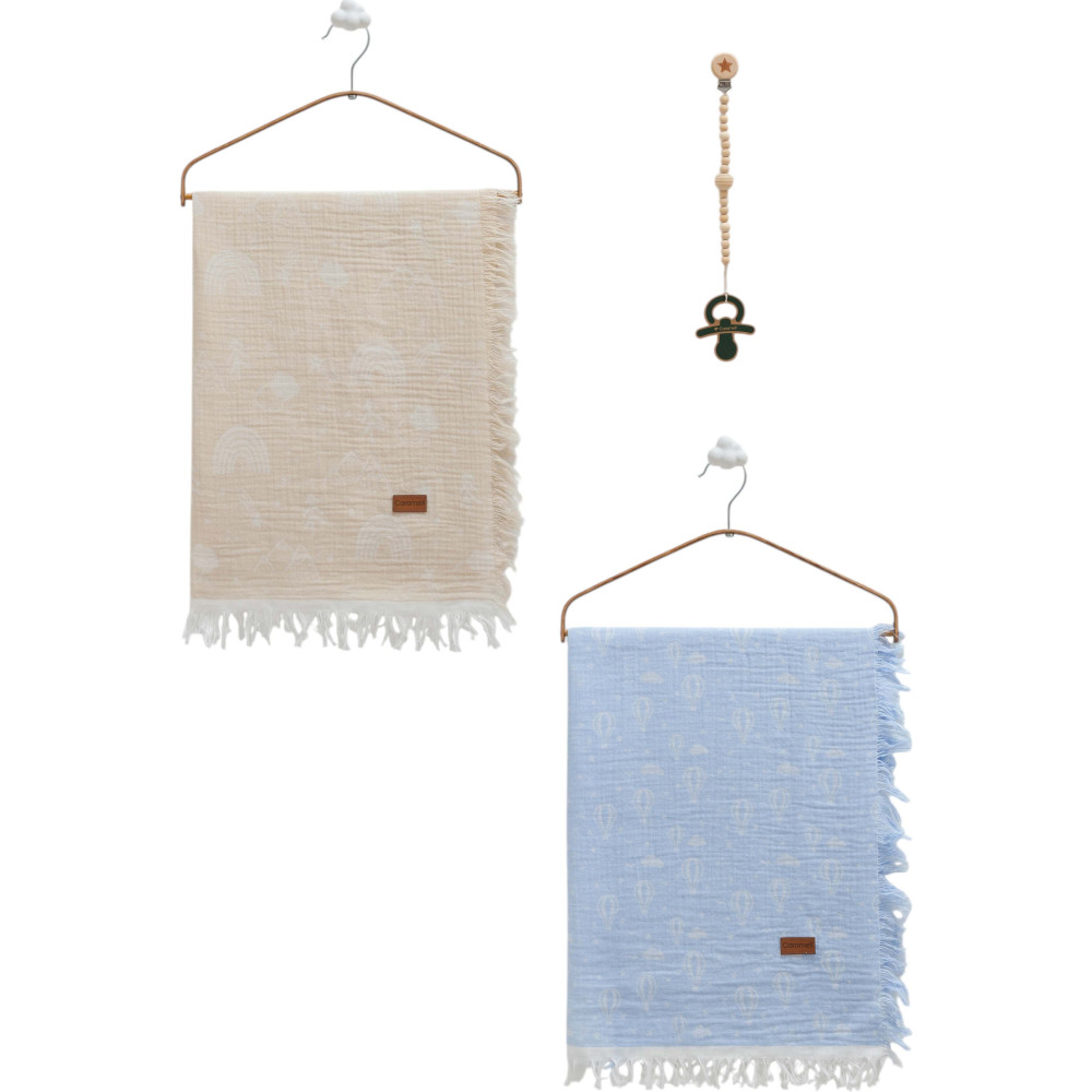 Muslin blankets set 2pcs, series BASIC. (Expected date)