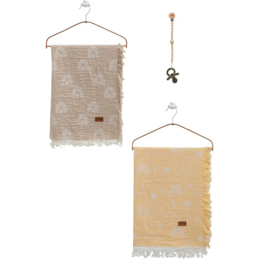 Muslin blankets set 2pcs, series BASIC. (Expected date)