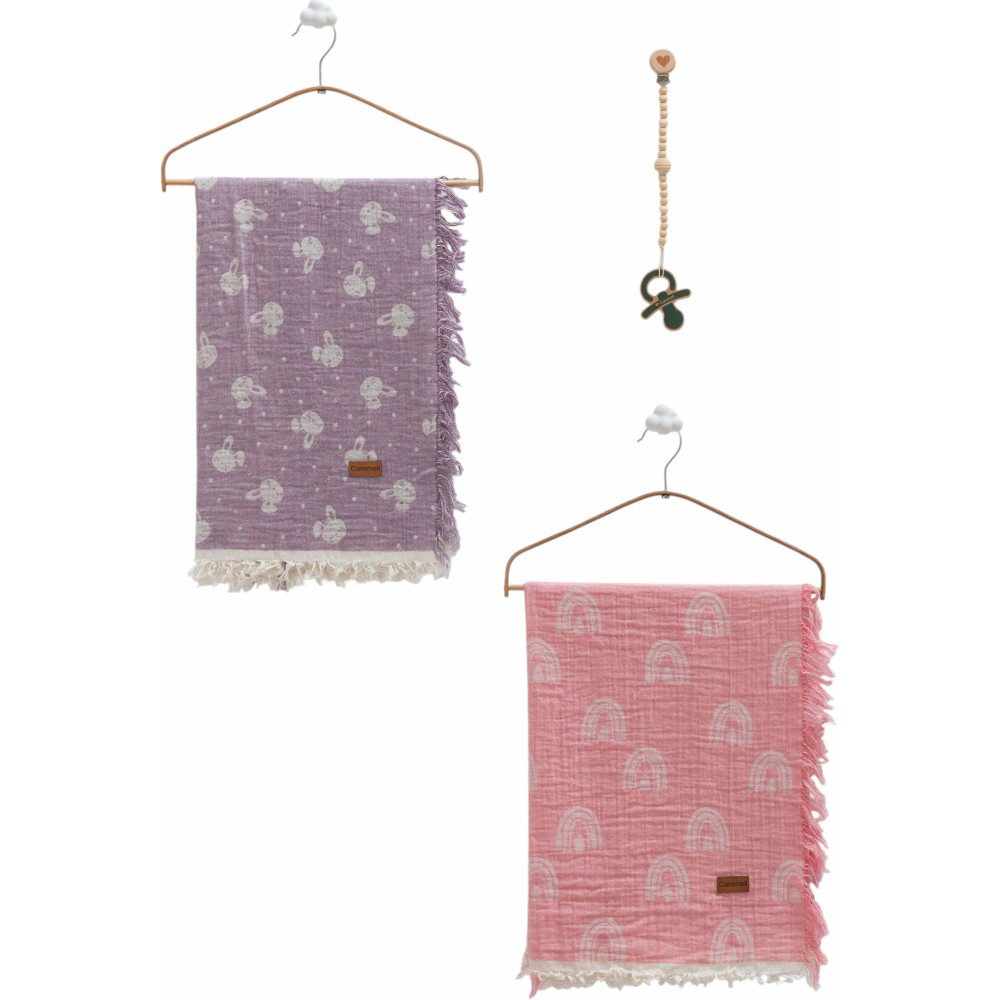 Muslin blankets set 2pcs, series BASIC. (Expected date)