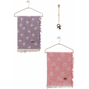 Muslin blankets set 2pcs, series BASIC. (Expected date)