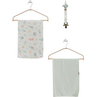 Blanket+muslin blanket+pacifier holder, series BASIC