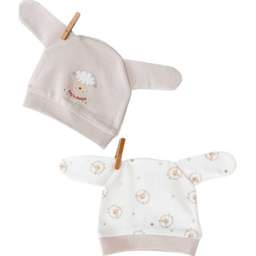 Hat set 2pcs (pack of 6 sets), series TINNY'S SHEEP