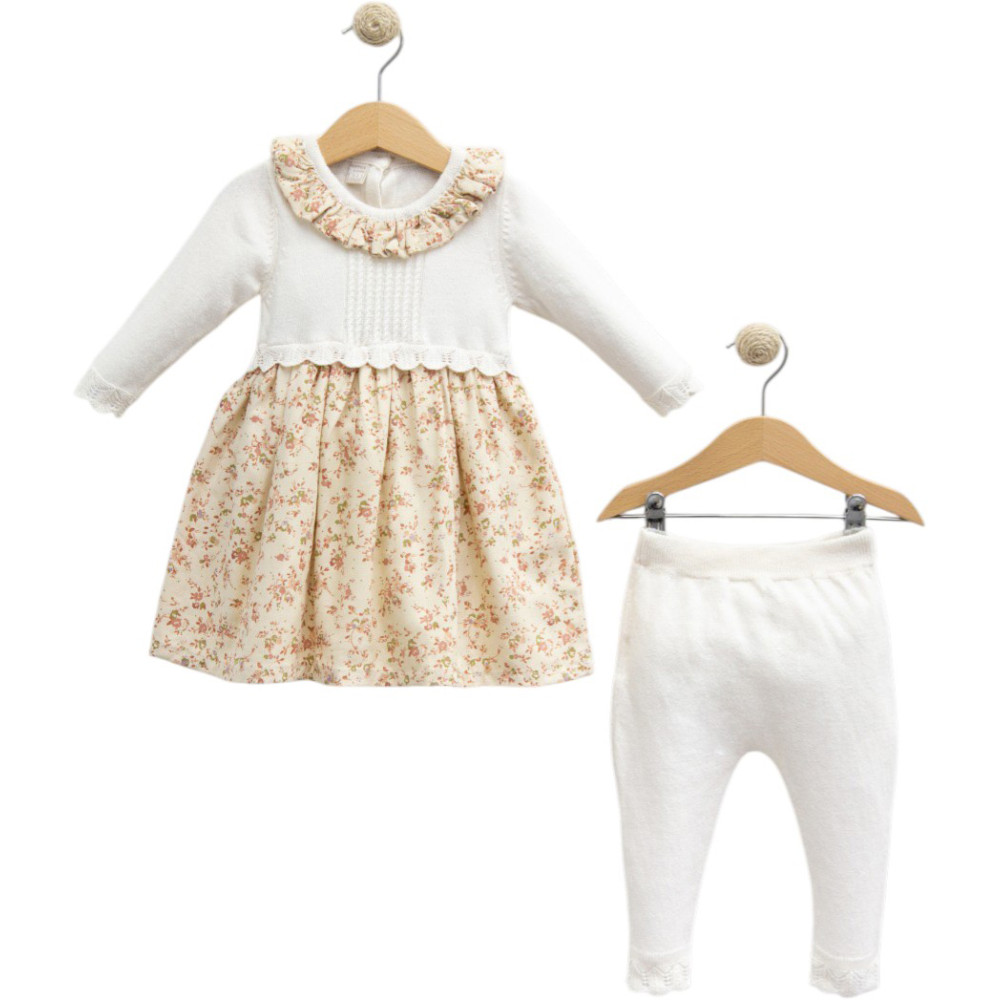 Set dress+pants. Fine knitwear