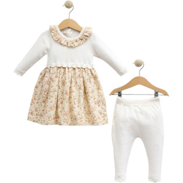 Set dress+pants. Fine knitwear