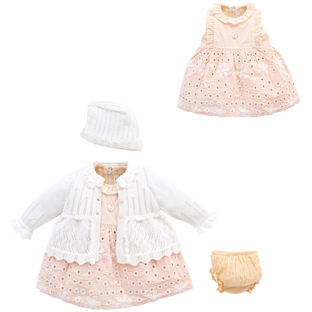 Set sweater+dress+hat+panties