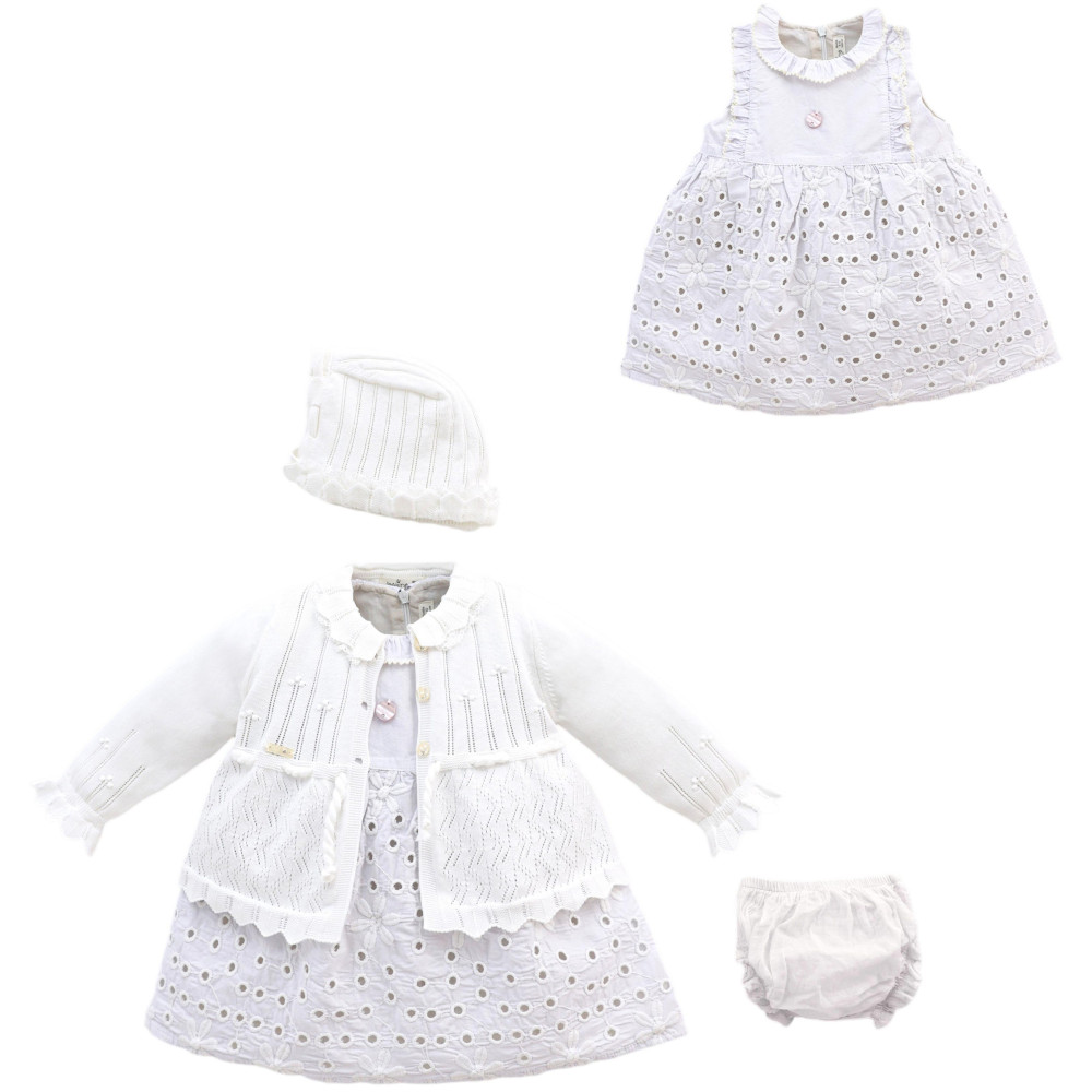 Set sweater+dress+hat+panties