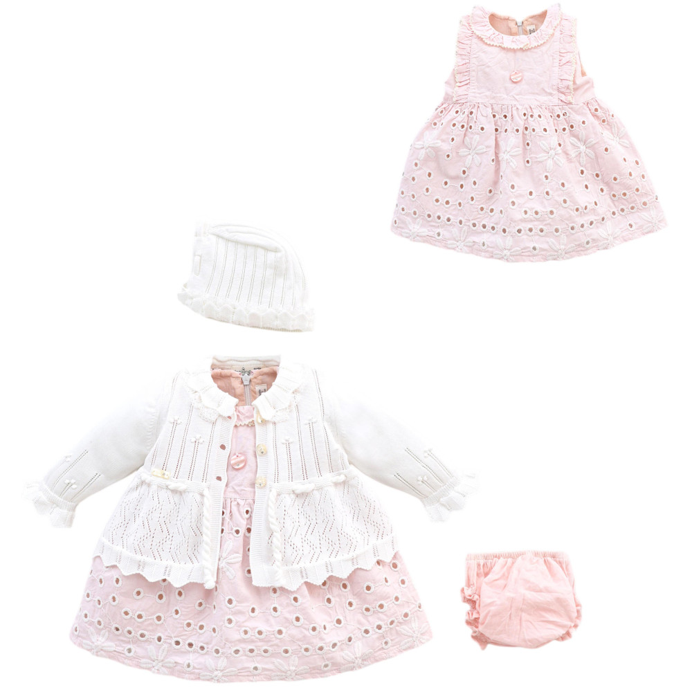 Set sweater+dress+hat+panties