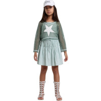 Set blouse+tank top+skirt-shorts