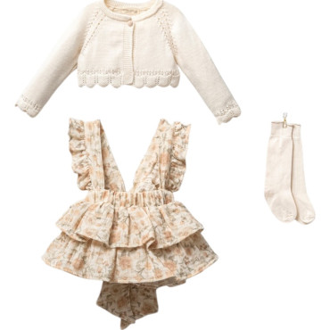 Set sweater + sundress + socks Rozalinda
