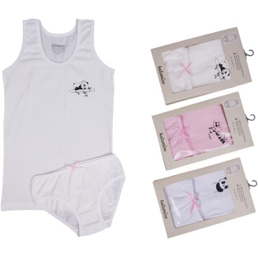 Set tank top+briefs Pandas
