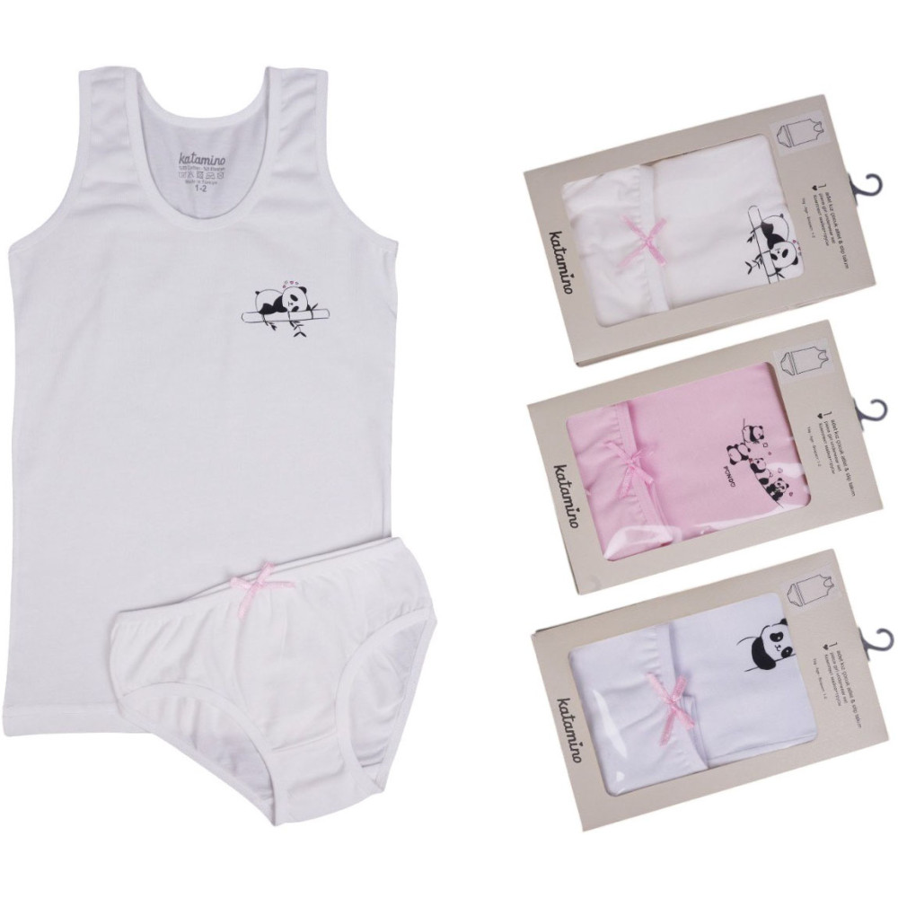 Set tank top+briefs Pandas