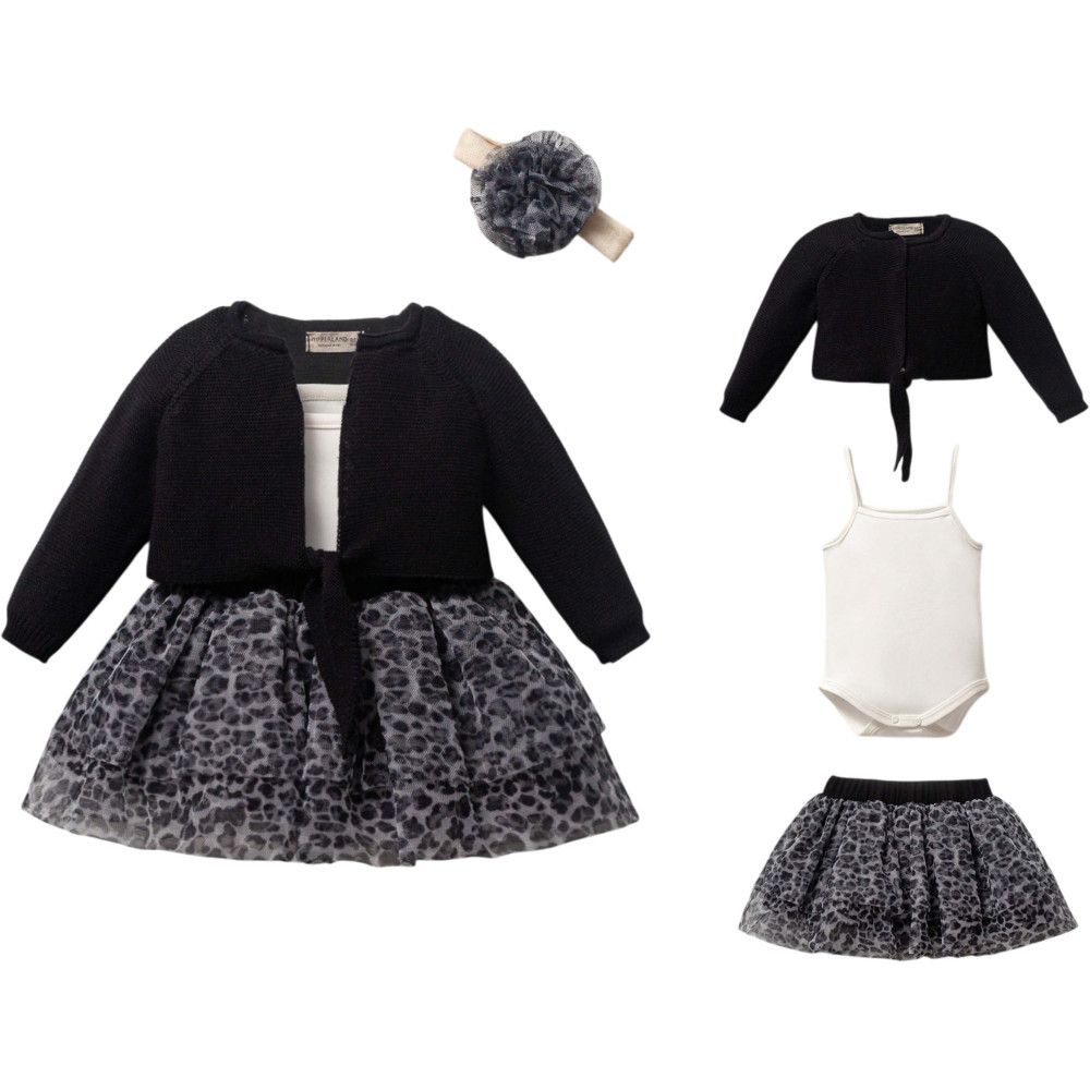 Set bolero+body+skirt+headband
