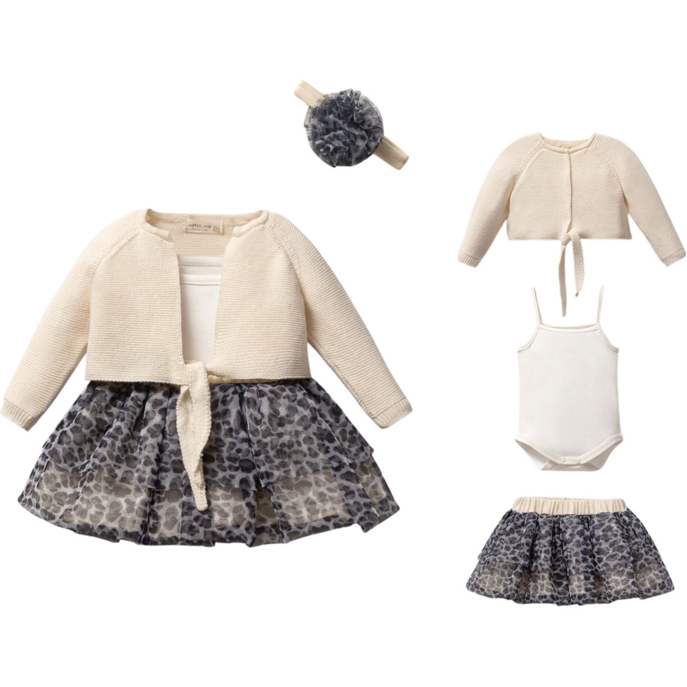 Set bolero+body+skirt+headband