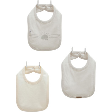 Bibs set 3pcs (pack of 4 sets), series GOOD VIBES