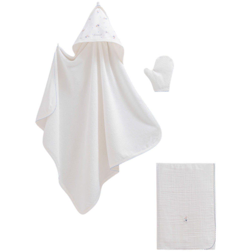 Set towel + diaper + washcloth, BASIC series