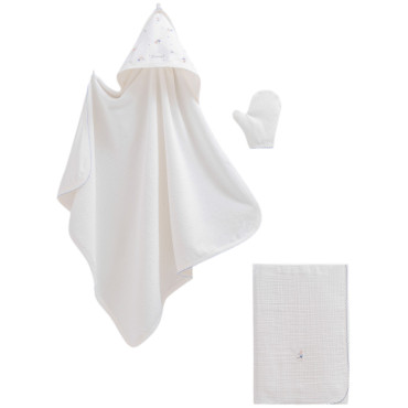 Set towel + diaper + washcloth, BASIC series