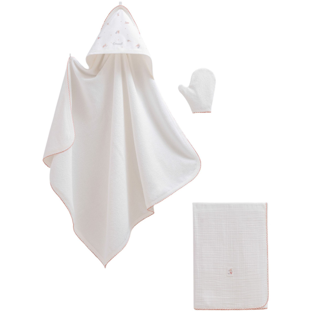 Set towel + diaper + washcloth, BASIC series