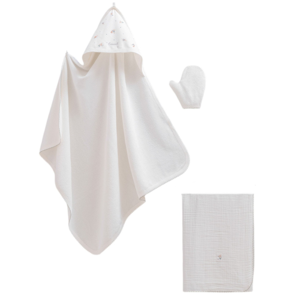 Set towel + diaper + washcloth, BASIC series