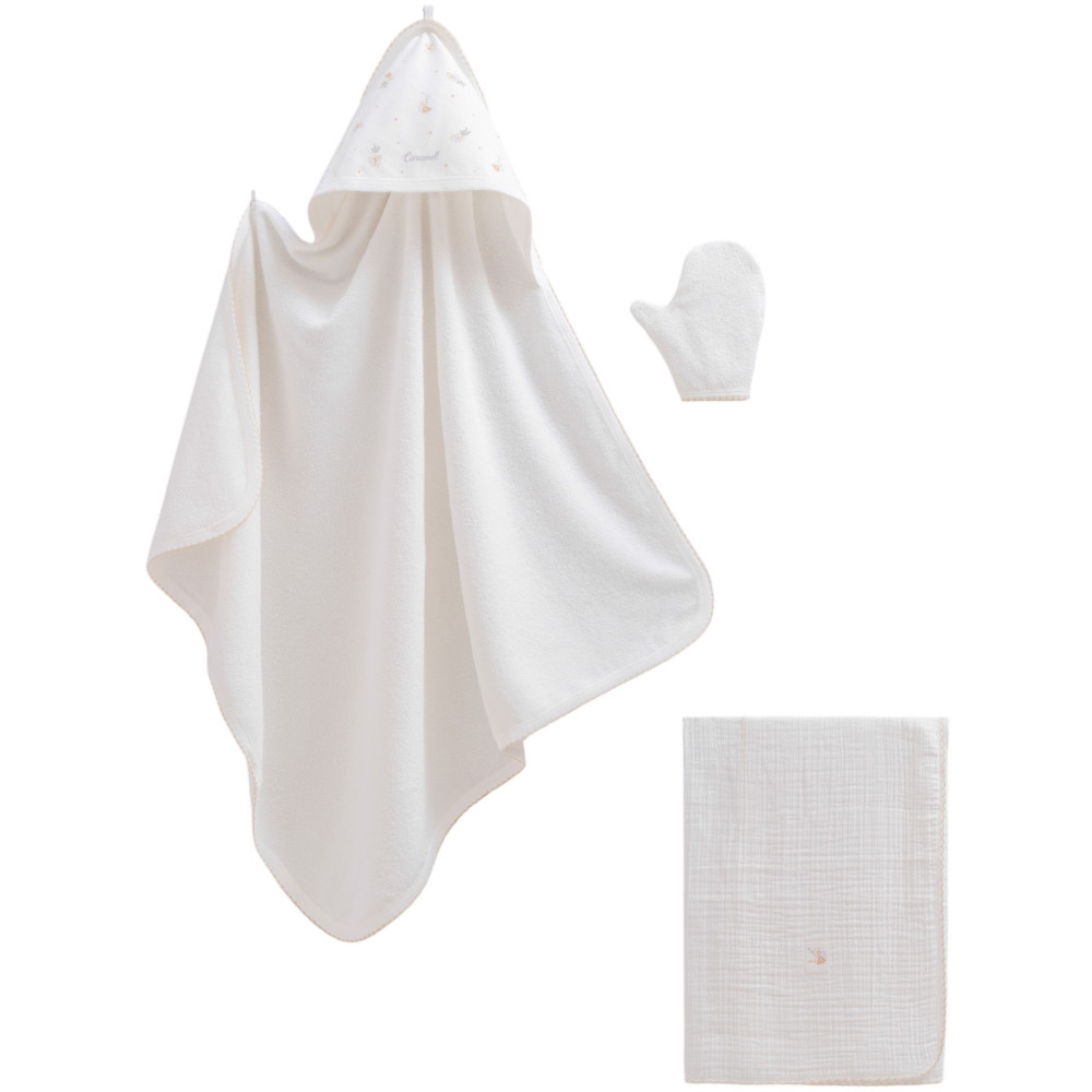 Set towel + diaper + washcloth, BASIC series