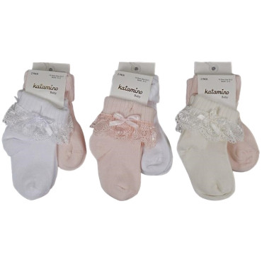 Socks cotton set 2 pairs (pack of 6 sets) Amy