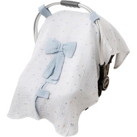 Car seat blanke, series OCEAN IS MY PLACE MUSLIN