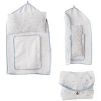 Changing mat, series OCEAN IS MY PLACE MUSLIN