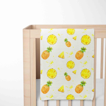 Muslin blanket. Print: Pineapple