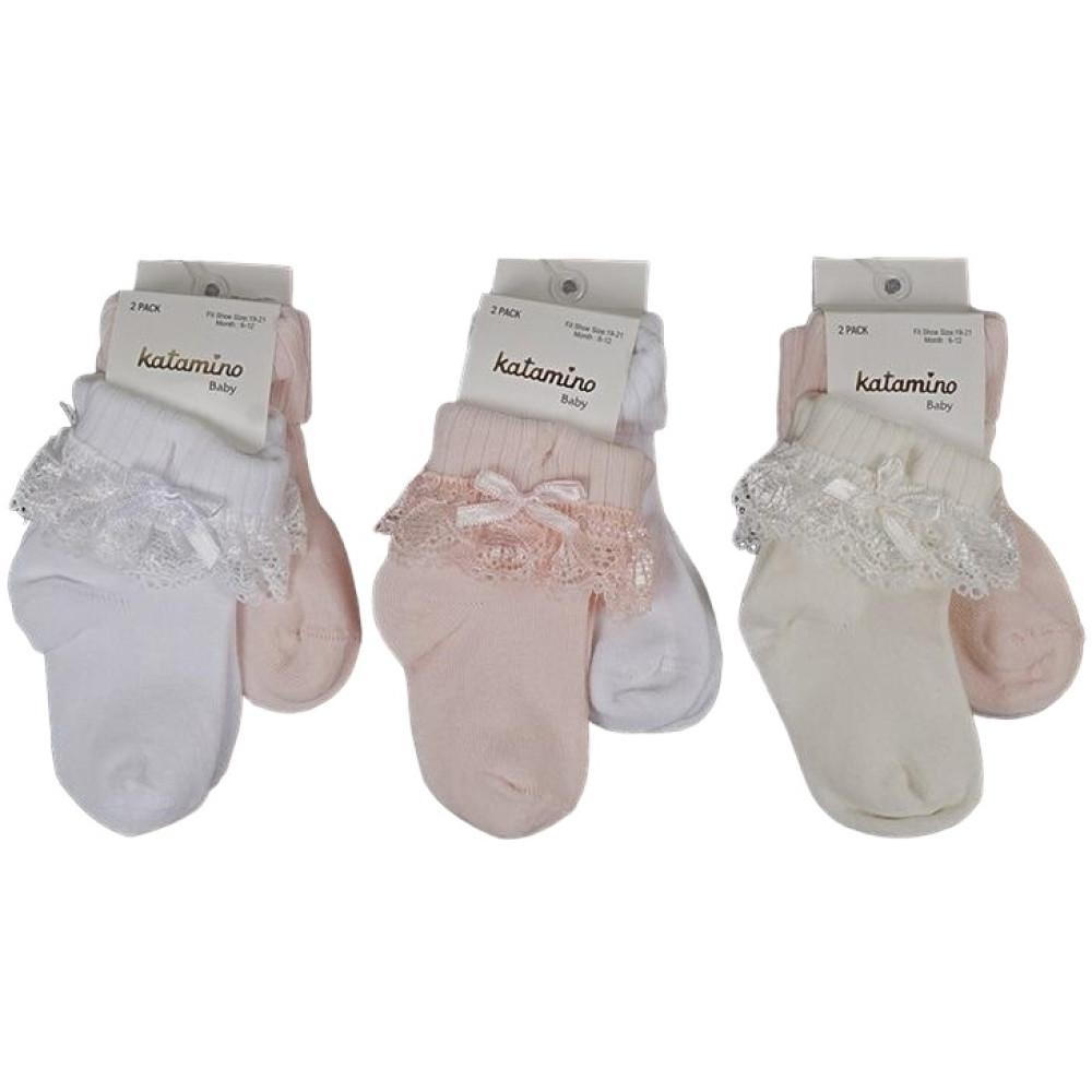 Socks cotton set 2 pairs (pack of 6 sets) Amy