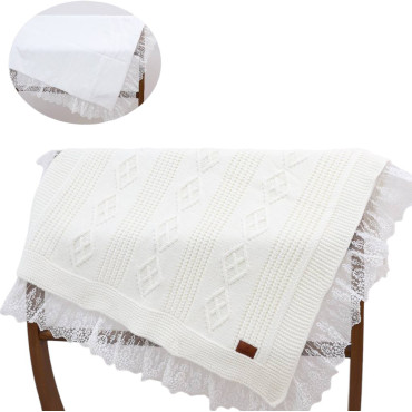 Blanket knitted+blanket cotton