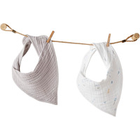 Bibs set 2 pcs (pack of 6 sets), series OCEAN IS MY PLACE MUSLIN