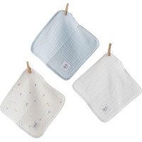 Handkerchief Set 3pcs(in a pack of 6 sets), series OCEAN IS MY PLACE MUSLIN