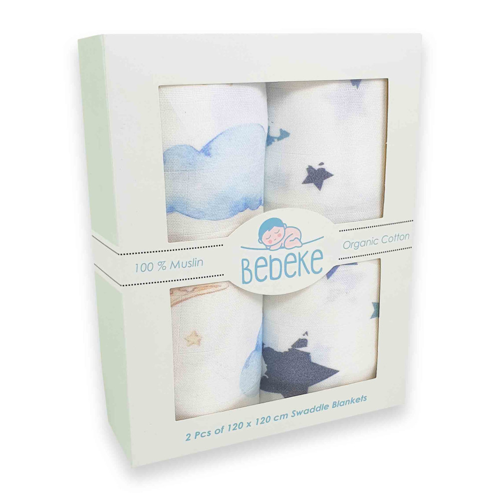 Muslin blankets set 2pcs