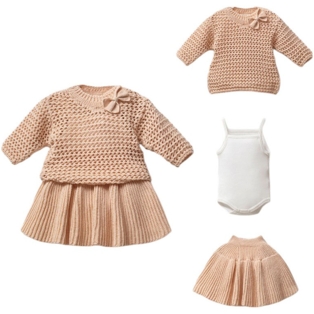 Set sweater+body+skirt